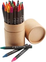 Vue 1 de Set de crayons de cire Gabrielle | Tube carton