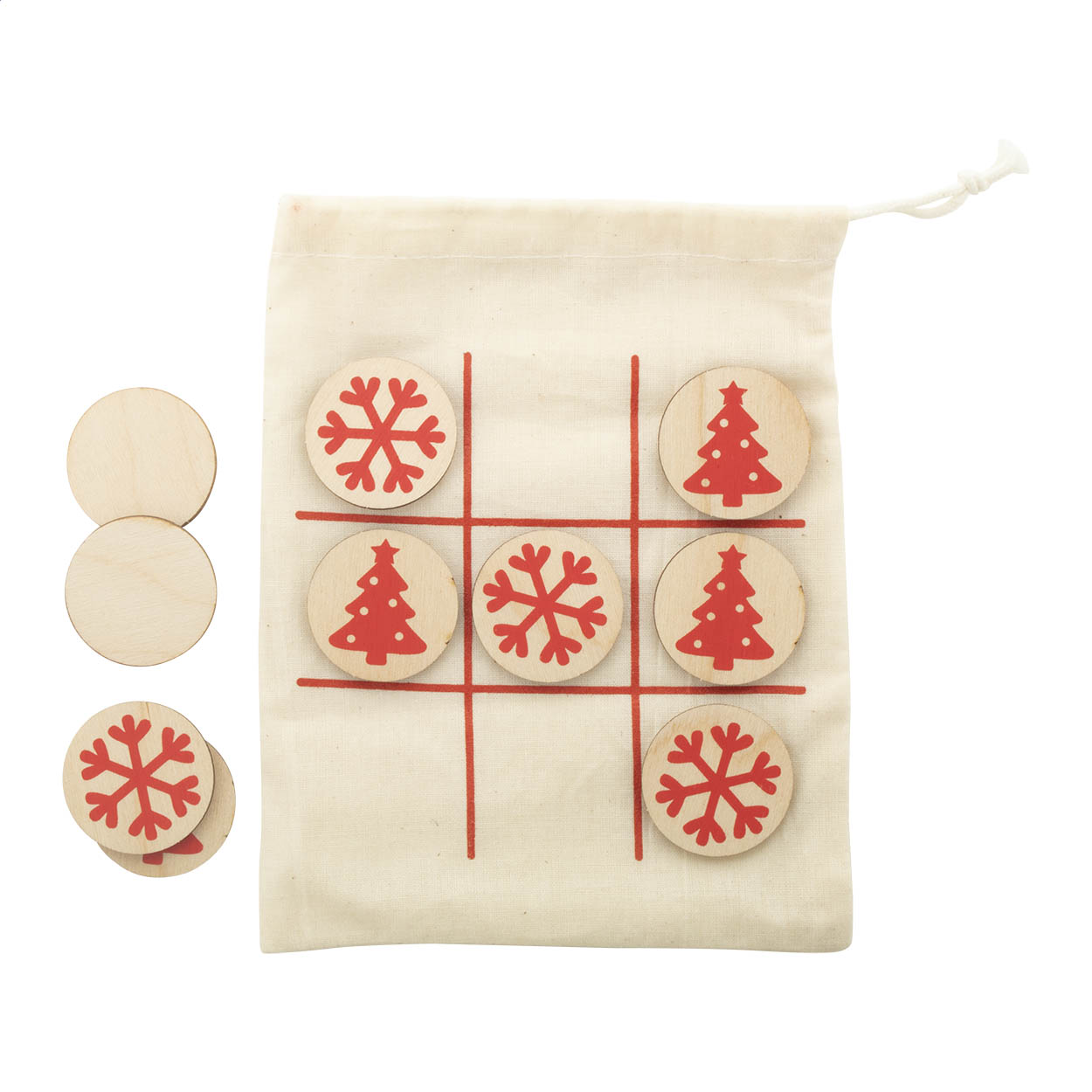 OXO Xmas jeu de morpions, flocon et sapin de Noël