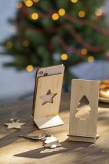 Vue 4 de Kannykka support pour téléphone, sapin de Noël