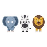 Vue 3 de Zoofrik jeu de puzzle, animaux