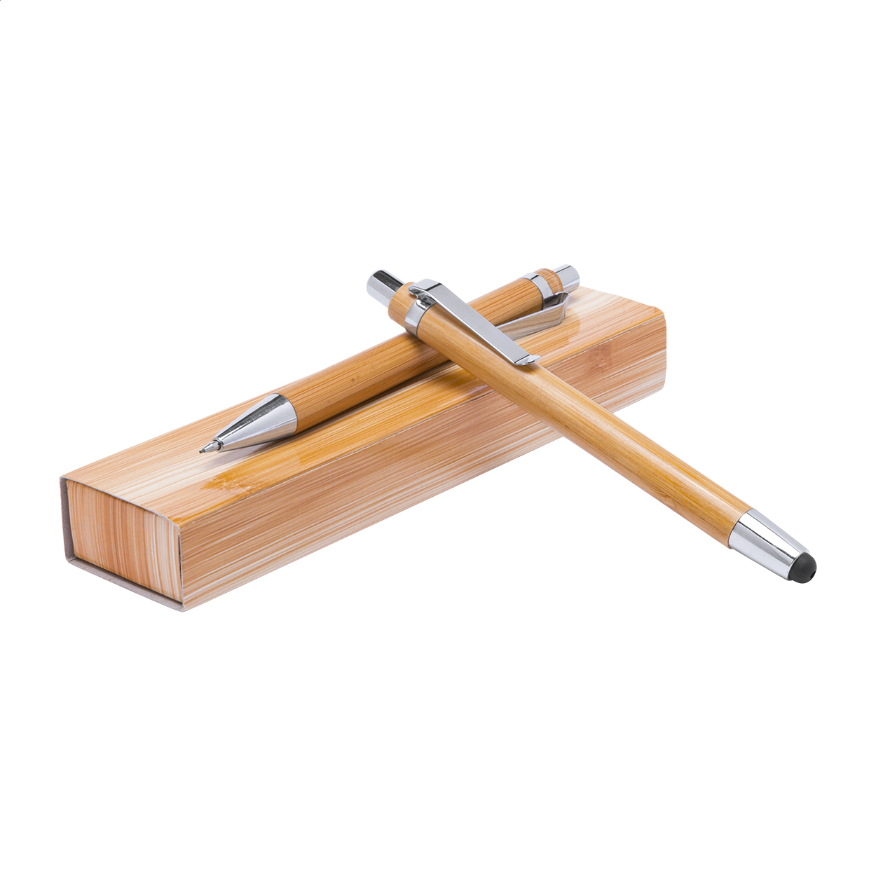 Seshania set stylo à bille stylet et porte-mine en bambou