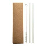 Vue 2 de GlasSip set de pailles en verre