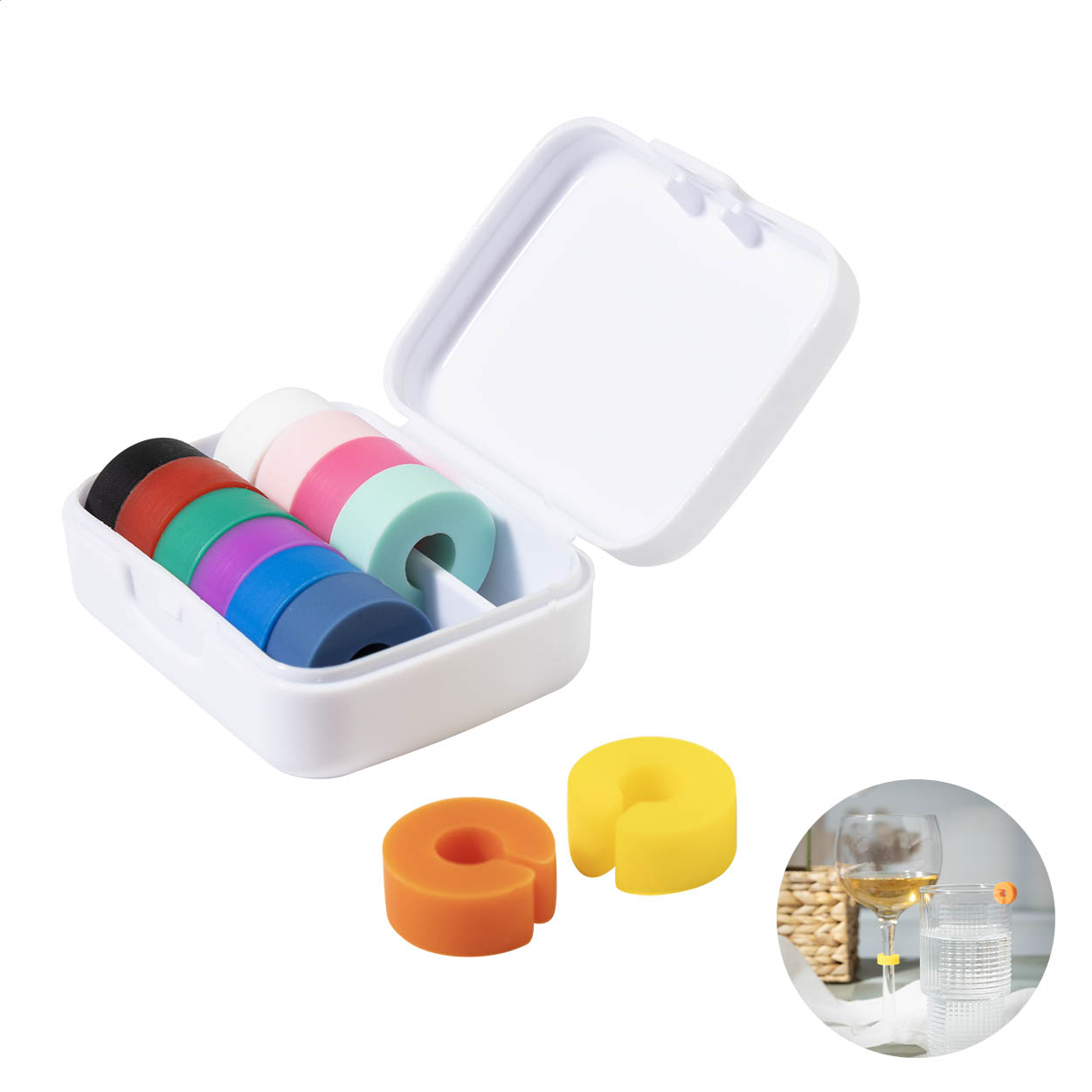 Cupperty Set bagues de verres