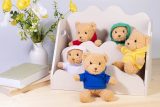 Vue 6 de Hobear Ours en peluche en RPET avec sweat à capuche