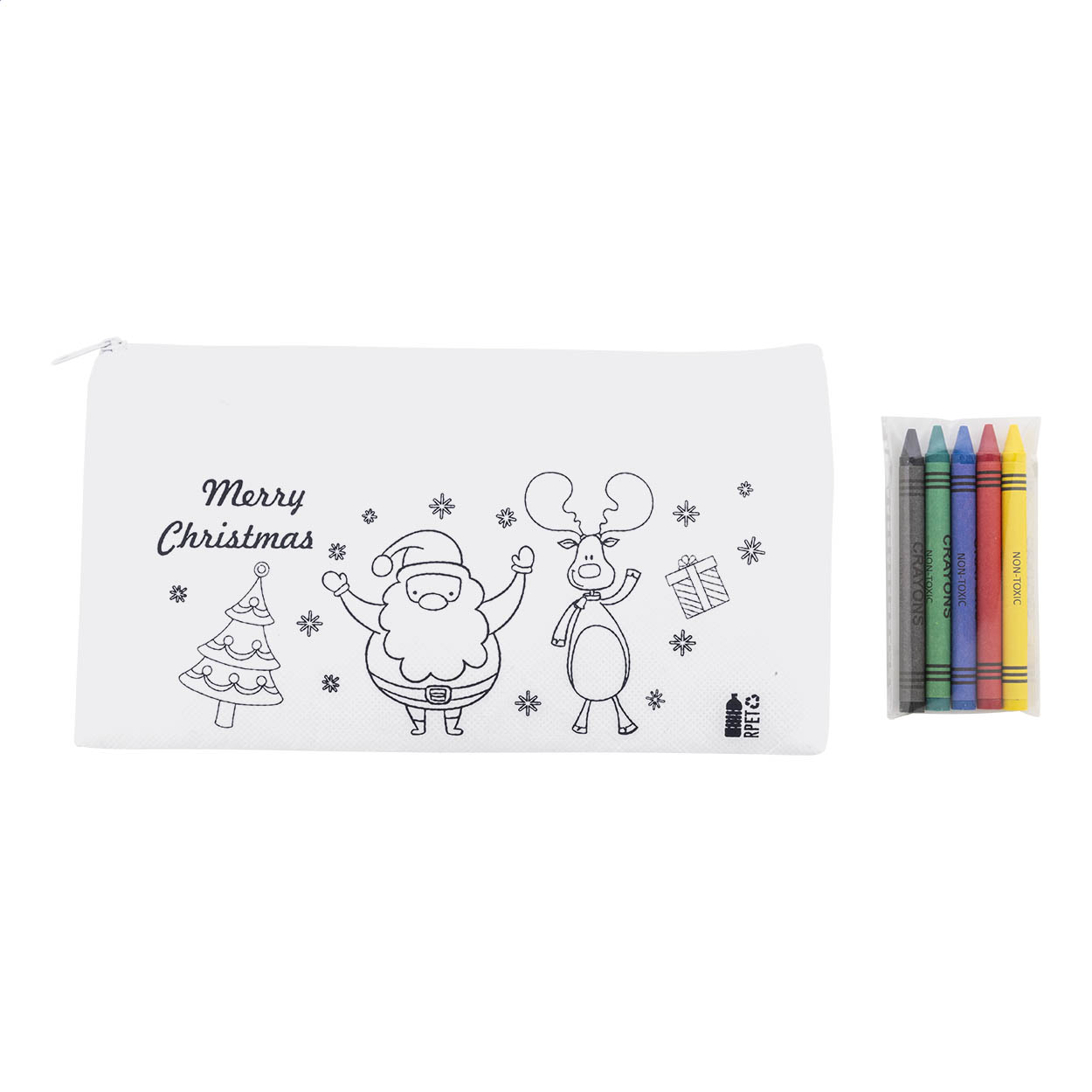 Julfar Draw Étui à stylo Noël à colorier