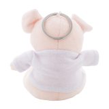 Vue 4 de PigFob porte-clés cochon en peluche