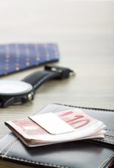 Vue 3 de Mercur pince à billets chromée