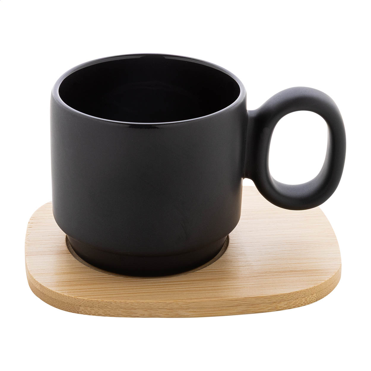 Kaguya Mug en céramique avec plateau en bambou
