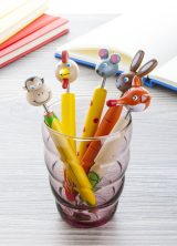 Vue 3 de Zoom stylo à bille avec animal, lapin