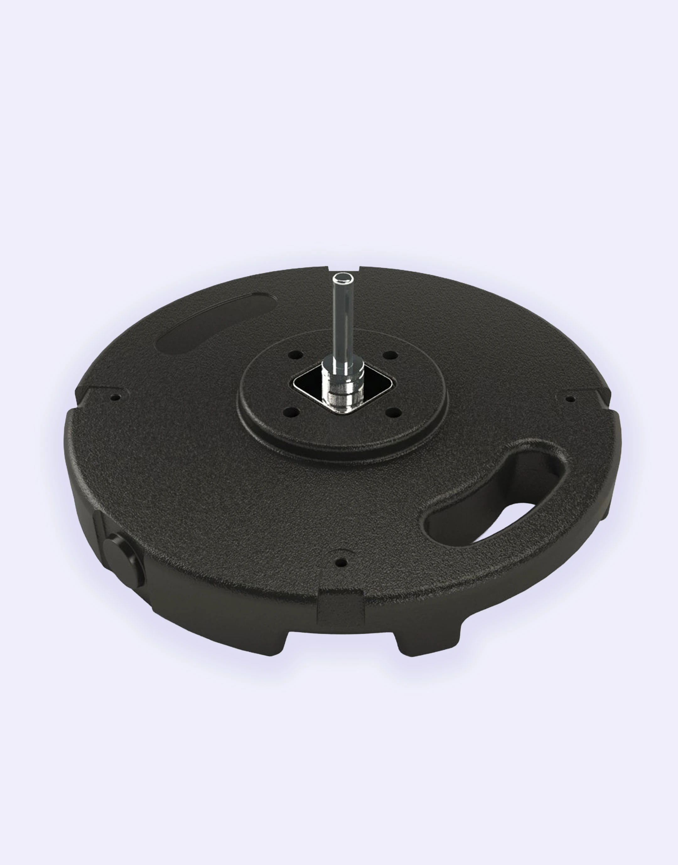 Socle PVC béton 10 Kg avec axe de rotat° Matp27