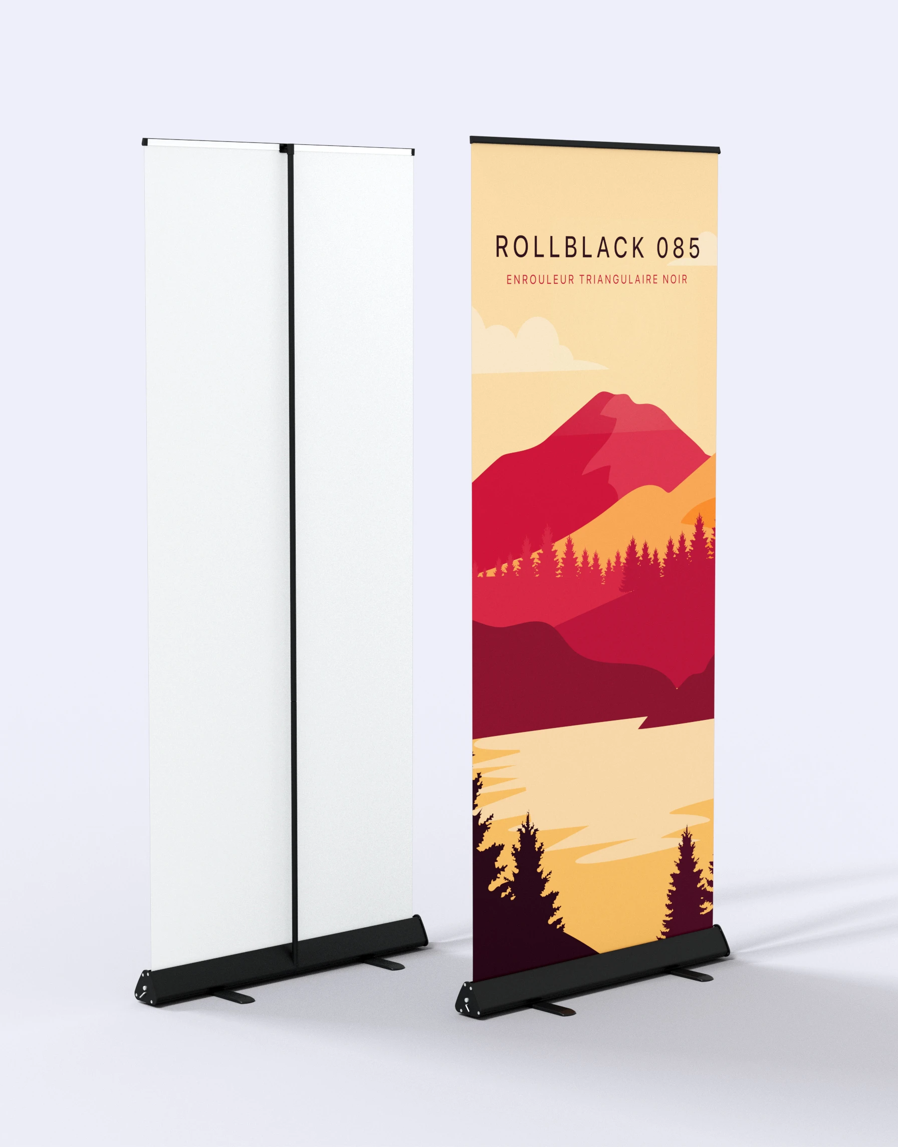 Enrouleur Aluminium noir 85x200cm + sac Rollblk 085