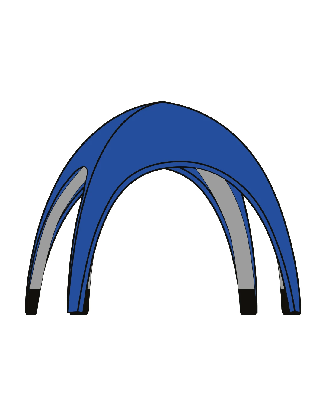Tente 5x5m avec toit bleu REGULAR Utent 500 Blue