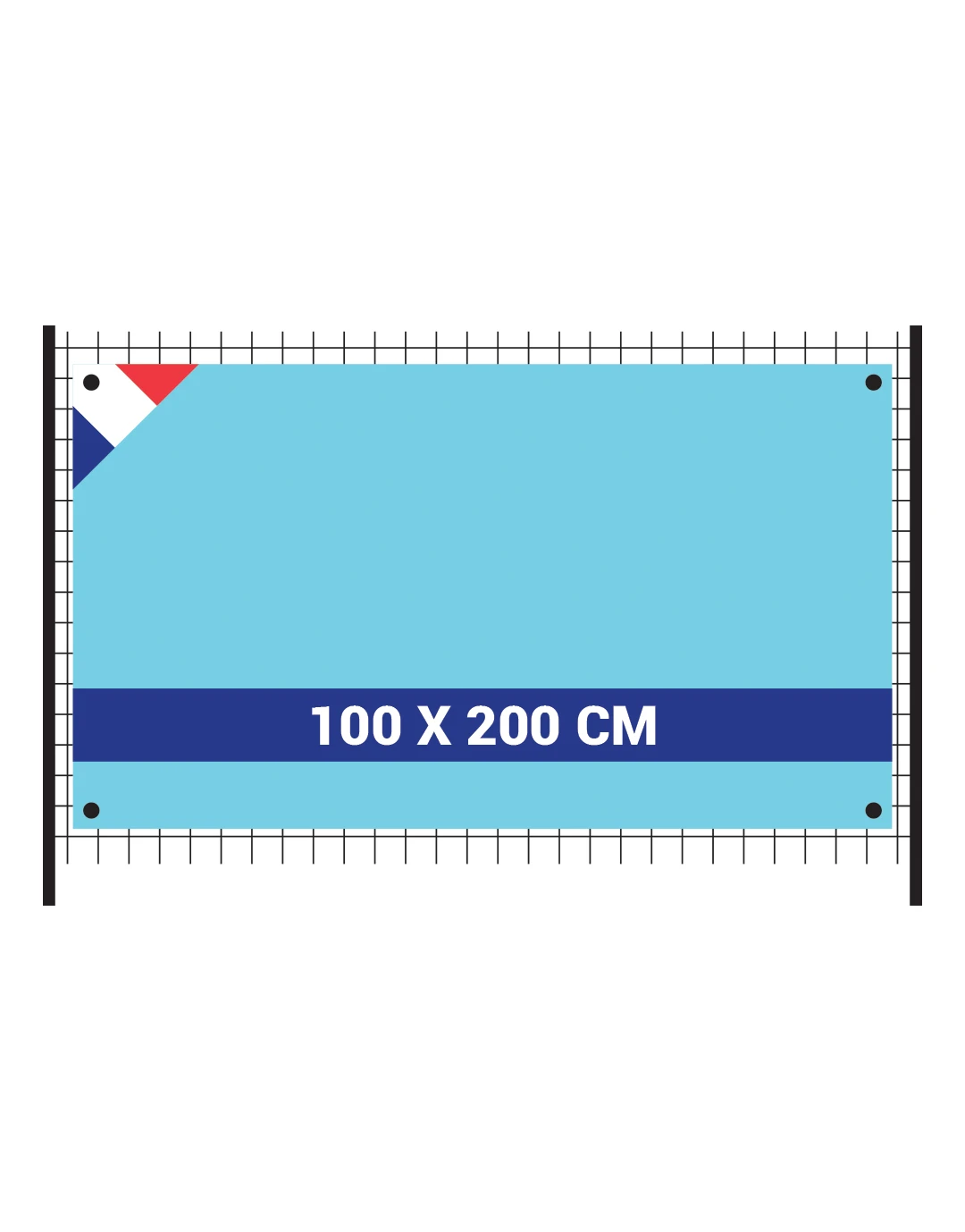 Banderole 230g/m² anti-feu B1 100x200cm Band.gl 100200