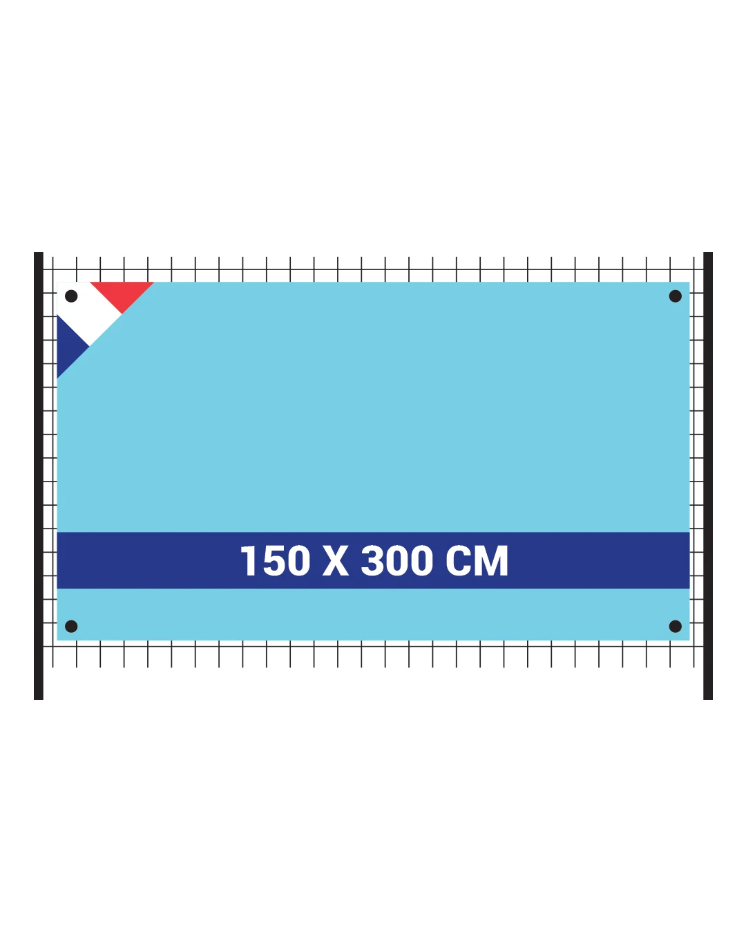 Banderole 230g/m² anti-feu B1 150x300cm Band.gl 150300