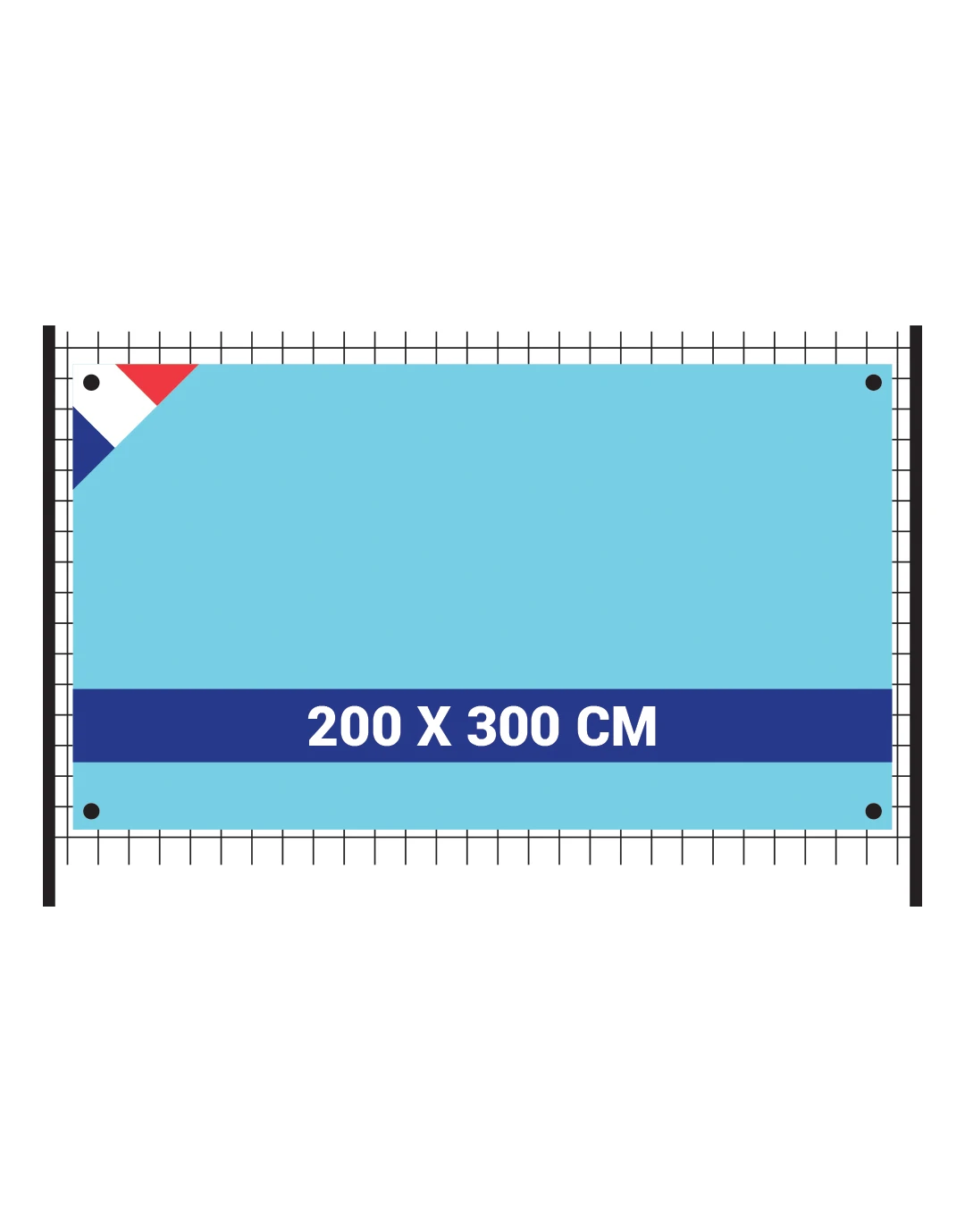 Banderole 230g/m² anti-feu B1 200x300cm Band.gl 200300