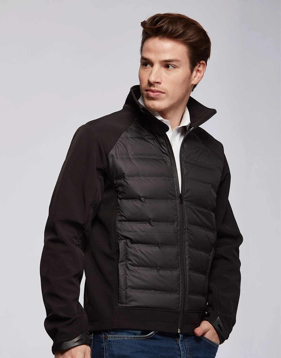 Cazadora Híbrida Softshell-Plumífero Hombre Alpha