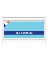 Vue 2 de Banderole 150x200cm maille bloquée 115g/ Band.knt 150200