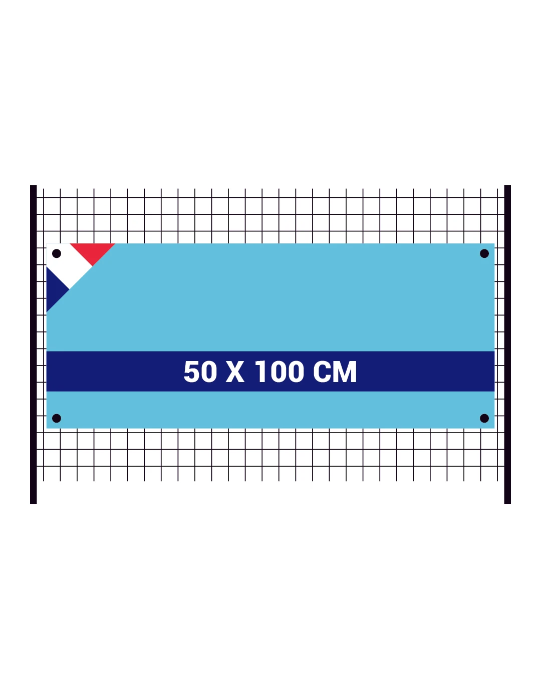Banderole 50x100cm en Oxford 175g/m² Band.tw 50100