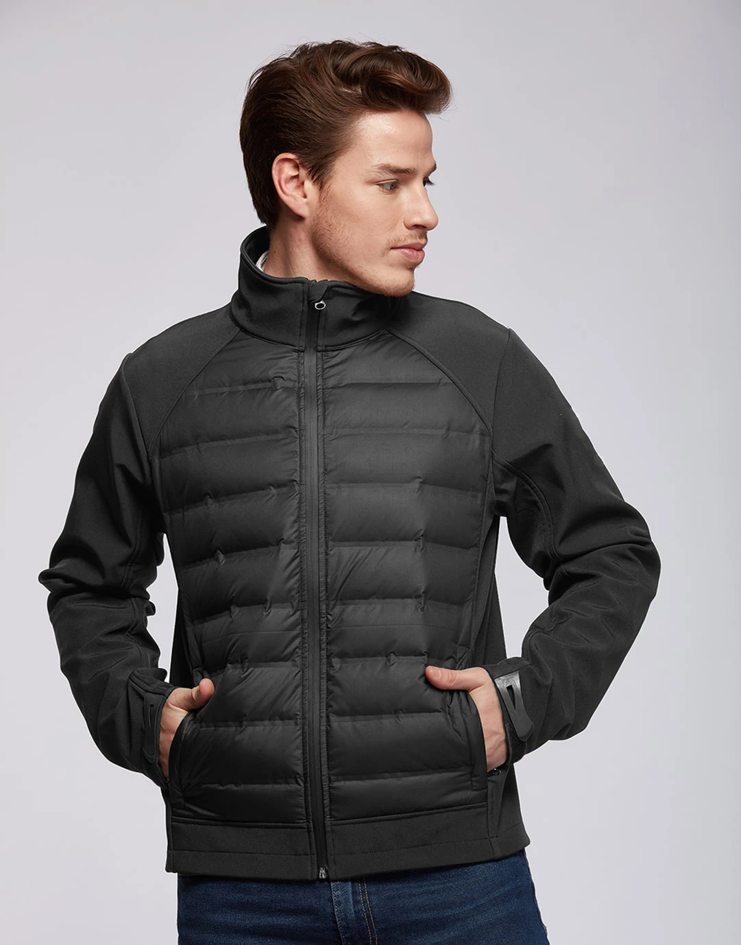 Cazadora Híbrida Softshell-Plumífero Hombre Alpha