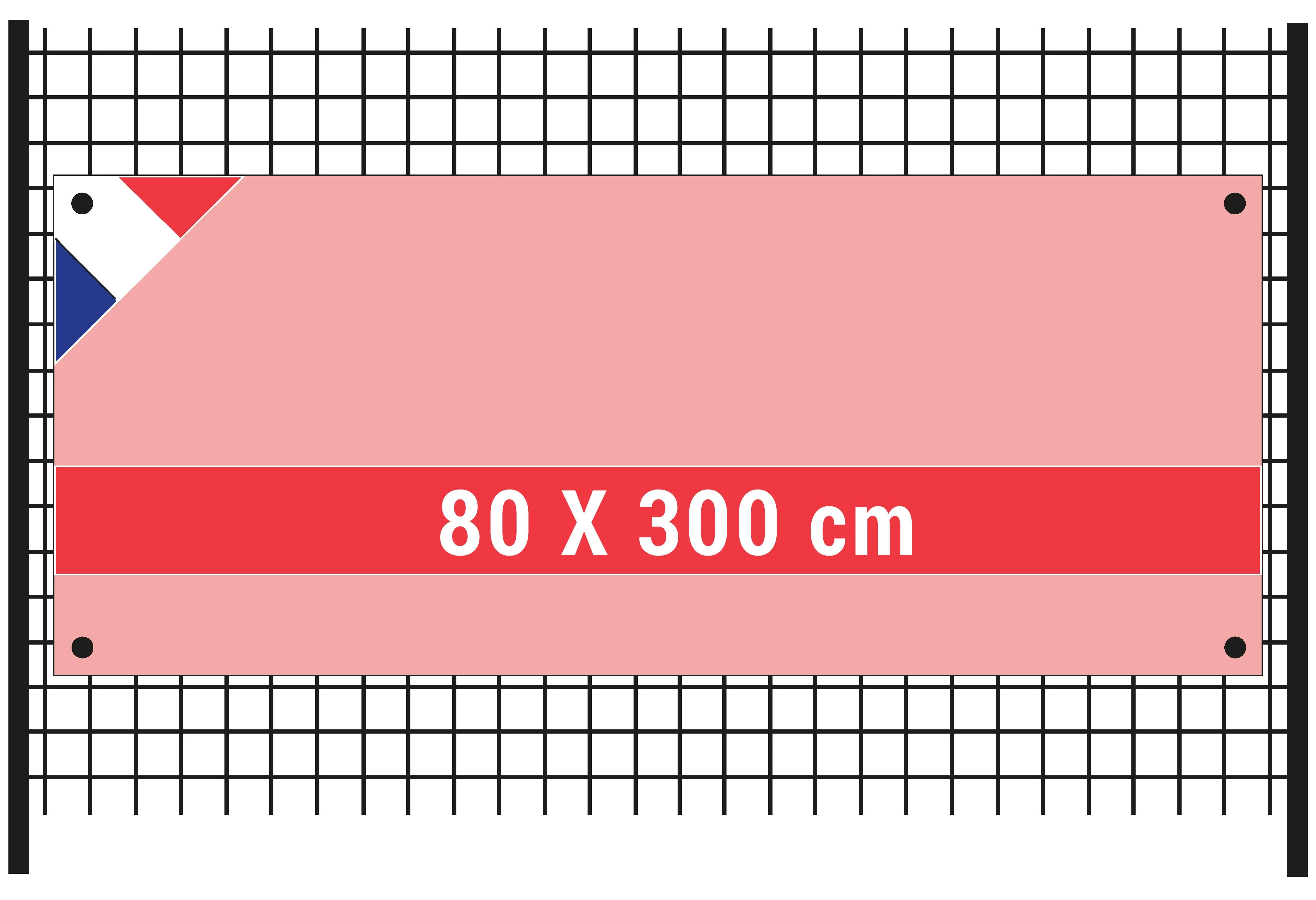 Banderole 80x300cm en Intissée 120 g/m² Band.int 80300