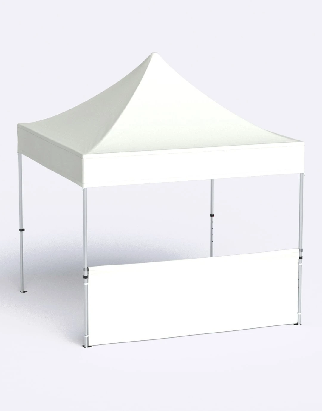 Demi-mur blanc de 2m avec barre transv. Pophalf 200R