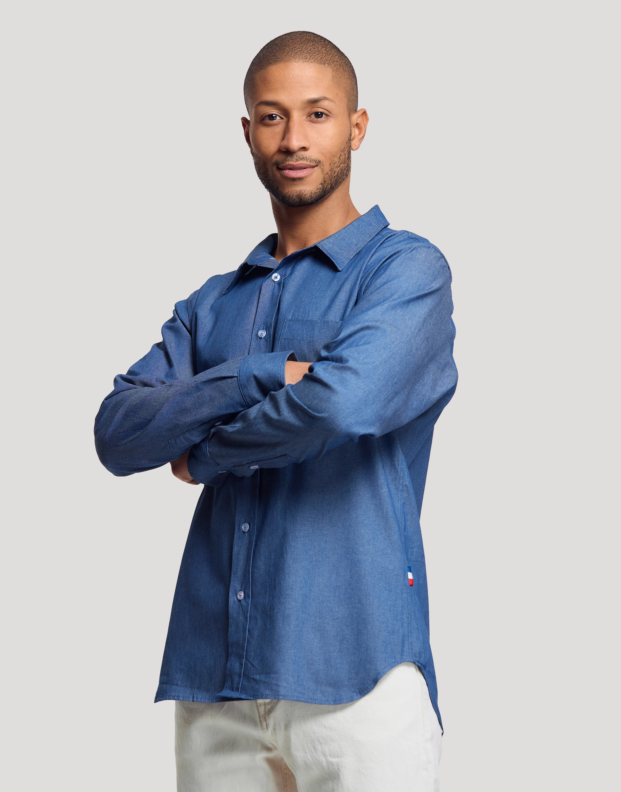 Denim Chemise MIF Homme Manches Longues Kant_D