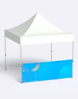 Vue 2 de Demi-mur perso. de 2m avec barre transv. Pophalf 200P