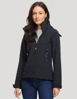 Vue 3 de Blouson Softshell Femme rPET Alma