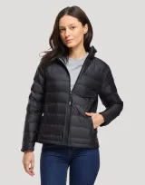 Vue 3 de Doudoune Femme Mat En Duvet Genova