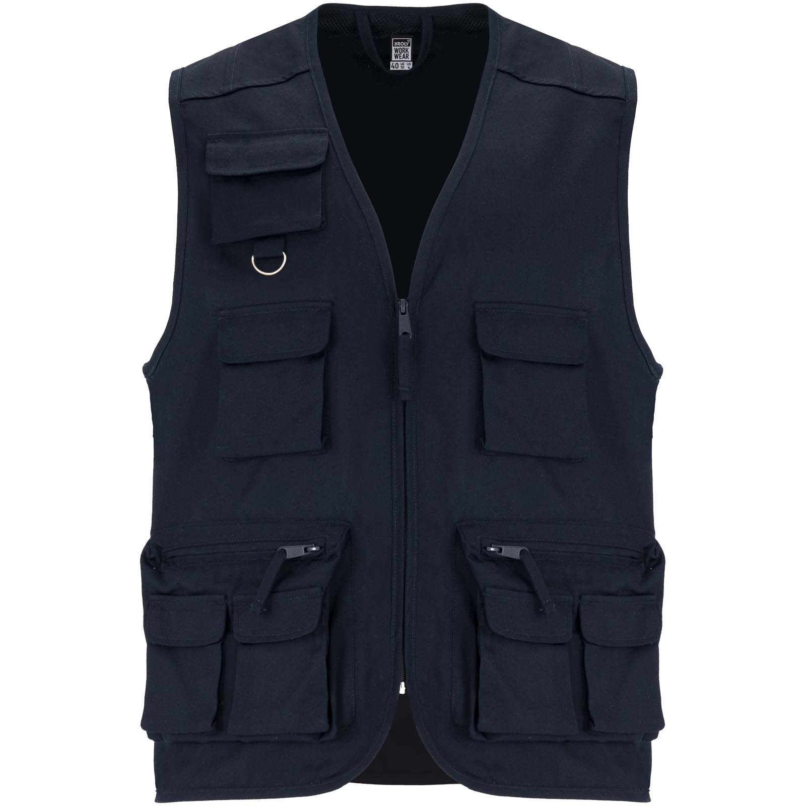 Gilet de travail multi-poches à col en V Venera de 200 g/m2