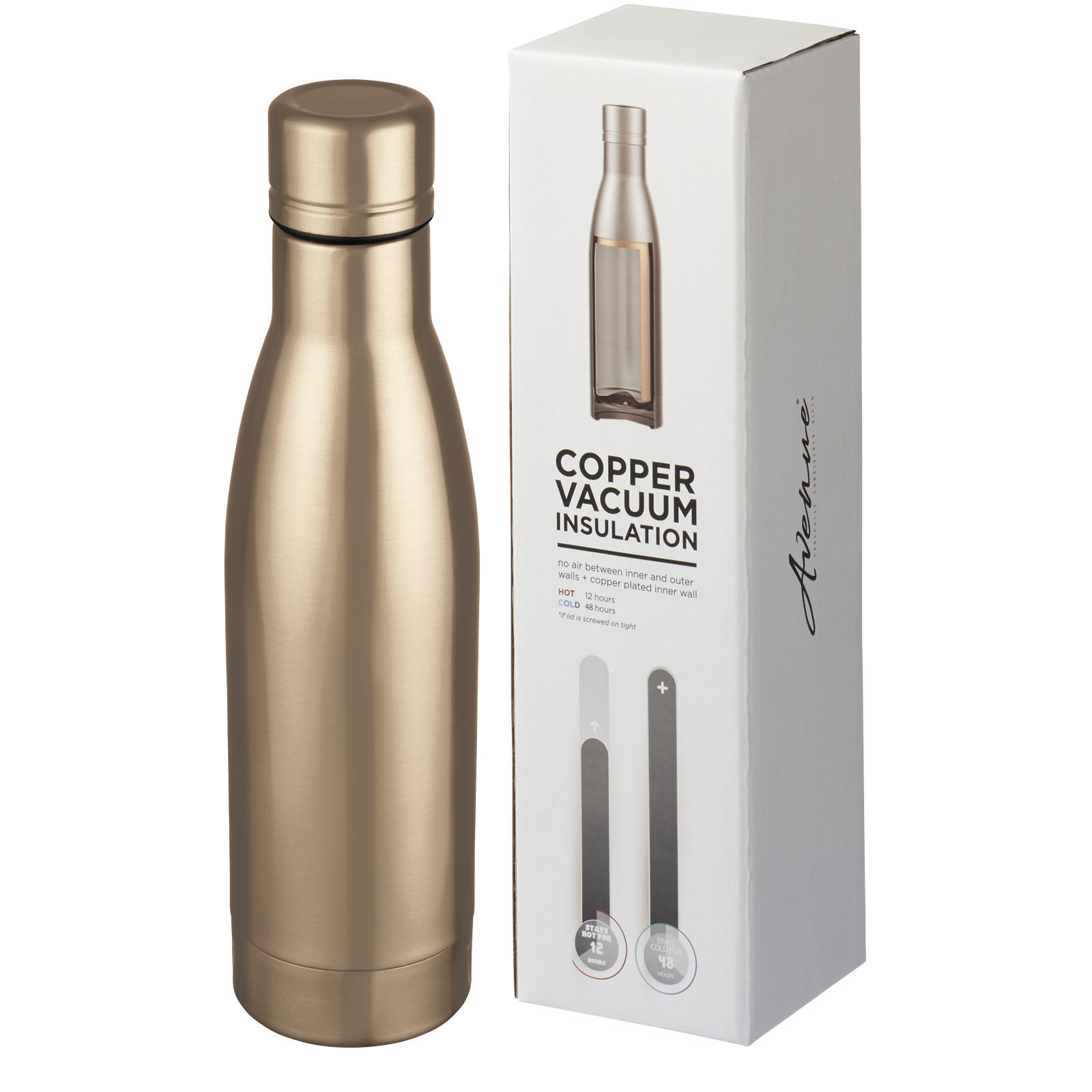 Bouteille isotherme Vasa sous vide avec couche de cuivre de 500 ml