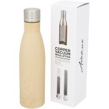 Vue 1 de Bouteille isotherme Vasa imitation bois sous vide avec couche de cuivre de 500 ml