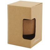 Vue 6 de Gobelet Lidan de 360 ml en verre borosilicate avec grip en liège et couvercle en silicone