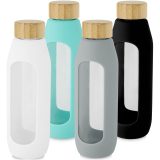 Vue 5 de Bouteille Tidan de 600 ml en verre borosilicate avec grip en silicone