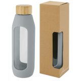 Vue 7 de Bouteille Tidan de 600 ml en verre borosilicate avec grip en silicone