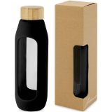 Vue 1 de Bouteille Tidan de 600 ml en verre borosilicate avec grip en silicone