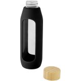 Vue 3 de Bouteille Tidan de 600 ml en verre borosilicate avec grip en silicone