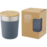 Vue 10 de Gobelet Lagan de 330 ml en acier inoxydable avec isolation par le vide et couche de cuivre, avec couvercle en bambou