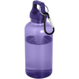 Vue 1 de Bouteille d'eau Oregon de 400 ml en plastique recyclé avec mousqueton