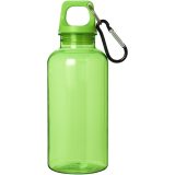 Vue 2 de Bouteille d'eau Oregon de 400 ml en plastique recyclé avec mousqueton