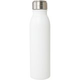 Vue 2 de Bouteille d'eau Harper de 720 ml en acier inoxydable certifié RCS avec boucle métallique