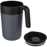 Vue 3 de Tasse Nordia de 400 ml recyclée à double paroi