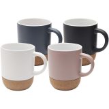 Vue 12 de Mug Billie en céramique de 300 ml avec détails en liège et finition matte