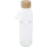 Vue 1 de Bouteille d'eau en verre Porto de 500 ml avec poignée en silicone et couvercle en bambou