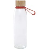 Vue 6 de Bouteille d'eau en verre Porto de 500 ml avec poignée en silicone et couvercle en bambou
