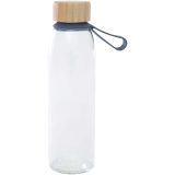Vue 10 de Bouteille d'eau en verre Porto de 500 ml avec poignée en silicone et couvercle en bambou