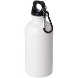 Vue 1 de Bouteille d'eau Oregon de 400 ml simple paroi en acier recyclé certifié RCS avec mousqueton