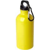 Vue 5 de Bouteille d'eau Oregon de 400 ml simple paroi en acier recyclé certifié RCS avec mousqueton