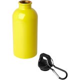 Vue 7 de Bouteille d'eau Oregon de 400 ml simple paroi en acier recyclé certifié RCS avec mousqueton