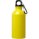 Vue 6 de Bouteille d'eau Oregon de 400 ml simple paroi en acier recyclé certifié RCS avec mousqueton